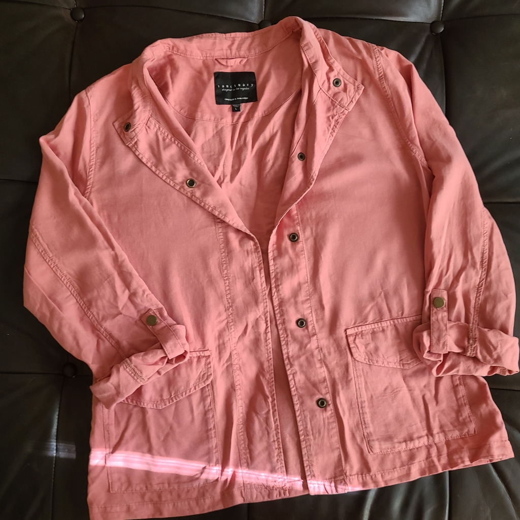 Sanctuary Roll Tab Button Down Jacket